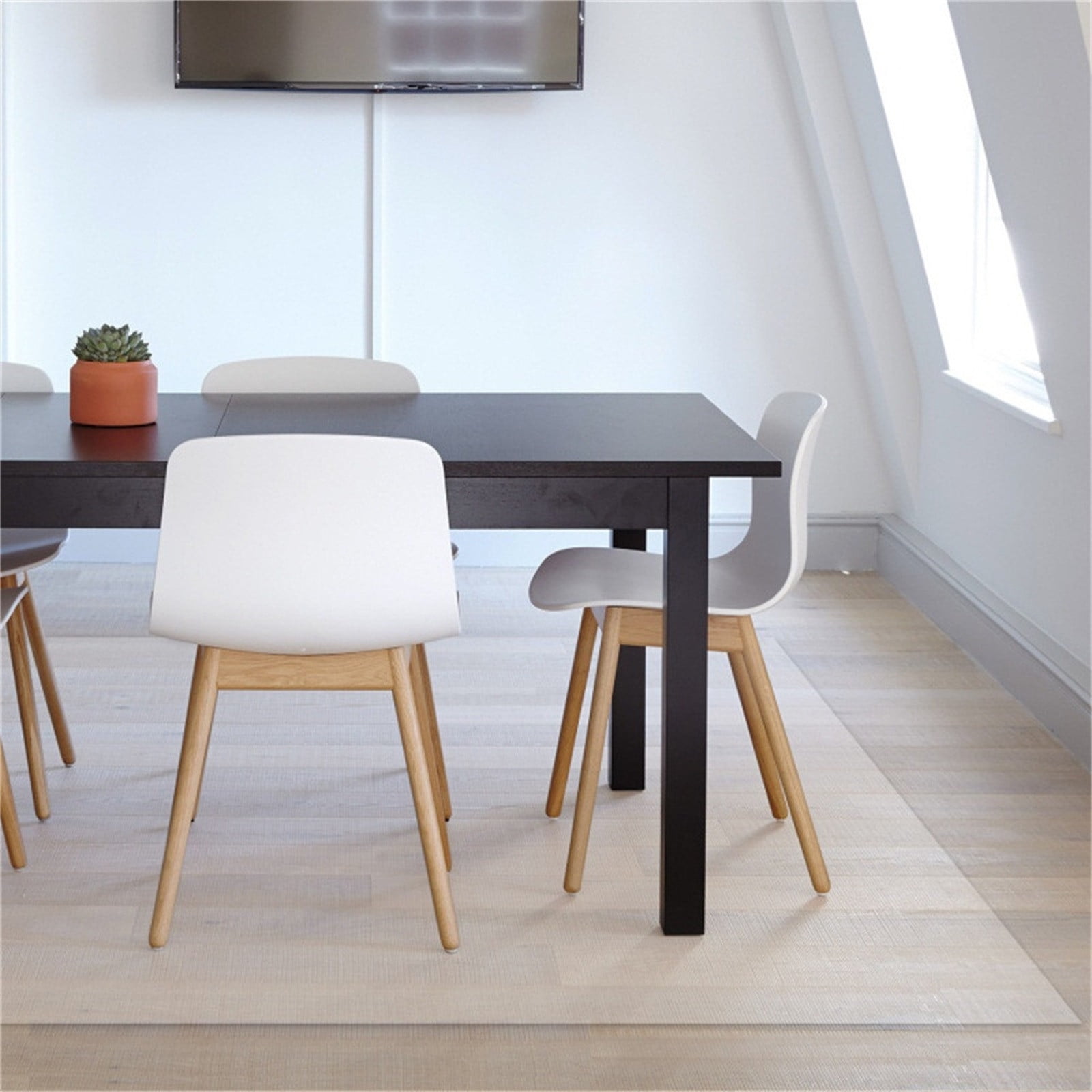 ETECHMART Nappe Ronde Transparente De 61 Cm De Diamètre, 1,5 Mm D'épaisseur, Nappe En PVC Imperméable, Protecteur De Dessus De Table Circulaire En