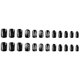 thumbnail image 5 of Uñas postizas navideñas cortas con pegamento negro, cuadradas y navideñas, 5 of 5