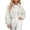 White, variant on Women's Cropped Jacket Full Zip Stand Collar Workout Solid Short Coats with Drawstring Windbreaker Outwear