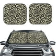 thumbnail image 2 of Windshield Sun Shade, Mechanical Bike Pattern Foldable Car Sun Shade Windshield For Front, 2 Pieces, 2 of 4