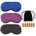 thumbnail image 1 of Sleep Eye Cover Kit Sleeping Eye Mask with Ear Plugs for Sound & Light Blocking Blindfold Mask for Travel Eye Mask for Sleeping with Adjustable Strap Cloth Storage Bag, 1 of 8