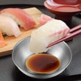 thumbnail image 2 of Platos para salsa de acero inoxidable, 6 uds., tazas para salsa y condimentos, cuencos para salsa, platos para servir Sushi, platos de soja plateados, 2 of 5
