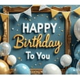 thumbnail image 4 of Colorful Theme Happy Birthday Banner Decorative Design Birthday Party Banner Creative Backdrop Party Decoration for Birthday Celebration Indoor Party Photo Shoot, 4 of 7
