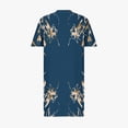 thumbnail image 5 of asdoklhq Kaftan Dresses for Women Oversized Printed Loose Casual Short Sleeved-neck Knee Length Dress Multicolor 3X, 5 of 5