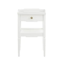 Comfort Pointe Finchley White Wood 1-drawer Nightstand with Shelf