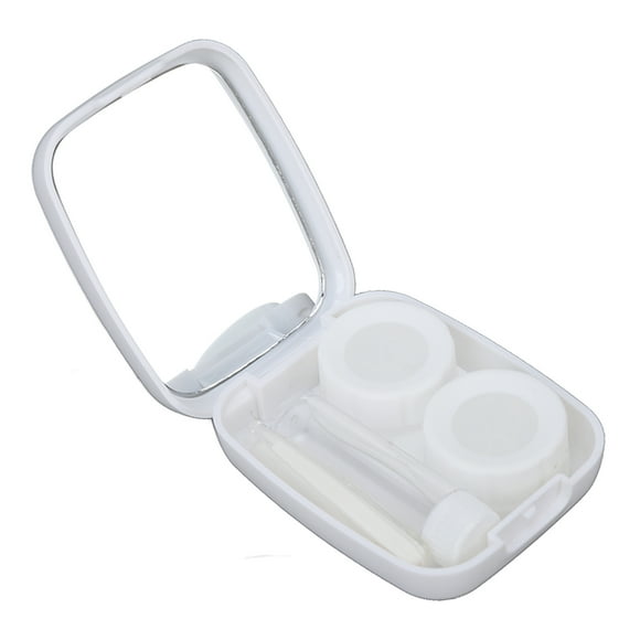 Cute Duck Contact Lens Case Fashion Quadrate Design Durable Plastic Dustproof Portable Travel Kit for Women