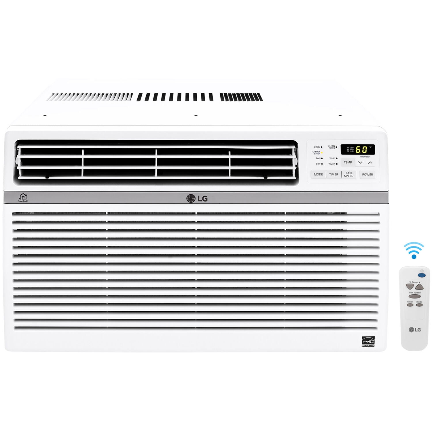 LG BTU Smart Window Air Conditioner, Cools up to 450 Sq. Ft., Smartphone and Voice Control works with LG ThinQ, Amazon Alexa and Hey Google, ENERGY STAR®, 3 Cool & Fan