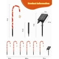 thumbnail image 7 of Christmas Decorations 8pcs Candy Cane Lights, 84LED Solar Christmas Lights Outdoor Waterproof with 8 Modes, Christmas Outdoor Yard Decor for Garden/Lawn/Tree/Pathway/Patio, 7 of 7