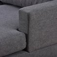 thumbnail image 3 of EUROCO 125.6" Large Upholstered Sectional Sofa for 6 seats, U-Shape Sofa Couch with Extra Wide Chaise Lounge and Birch Wood Legs for Living Room, Grey, 3 of 8