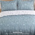 thumbnail image 6 of U by Bedsure 2 Pieces Blue Comforter Sets, Extra Long Twin-XL Bedding Set, Blue College Dorm Bedding Set Twin Size, 2 Pieces Cute Soft Floral Bedding, 6 of 12
