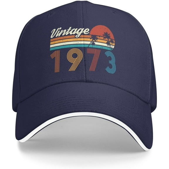 51 Years Old Vintage 1973 51th Birthday Gifts Baseball Cap Gift Women Trucker Hat Snapback Hat Men Dad Hat Black