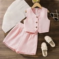 thumbnail image 2 of GXWEA Girls Short Sets Cute Outfits For Girls Toddler Girls Clothes Summer Outfits Baby Kids Short Sleeve T-Shirt Tops Shorts Sets, 2 of 7