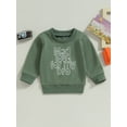 thumbnail image 2 of Bagilaanoe Toddler Baby Girl Boy Casual Sweatshirt Long Sleeve Letter Print Pullover 6M 12M 18M 24M 3T 4T Kids Fall Loose Tee Tops, 2 of 9