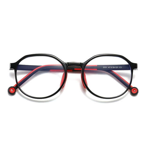 2231 Gafas TR90 para niños, gafas planas para hombres y mujeres, gafas redondas con montura de ojo de gato para niños