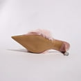thumbnail image 4 of Xfvqtps Womens Metallic Accent Pointed Toe Mule Heels Slip On Party Shoes Evening Dress Sandals Comfortable, 4 of 9