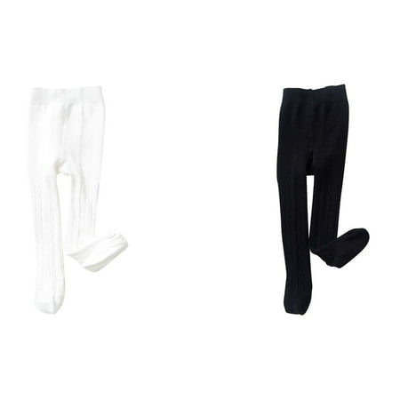 (2-Pack) Girls Tights Youth Girl Softball Pants Toddler Cable Knit Warm Leggings with Cats Leggings Seamless Stretchy Stockings Girls Wranglers Pantyhose Winter Socks