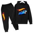 thumbnail image 2 of Conjuntos de ropa deportiva para niños de Hot Wheels, primavera y otoño, de 3 a 12 años, 2 piezas, sudadera con capucha y pantalones, 2 of 5