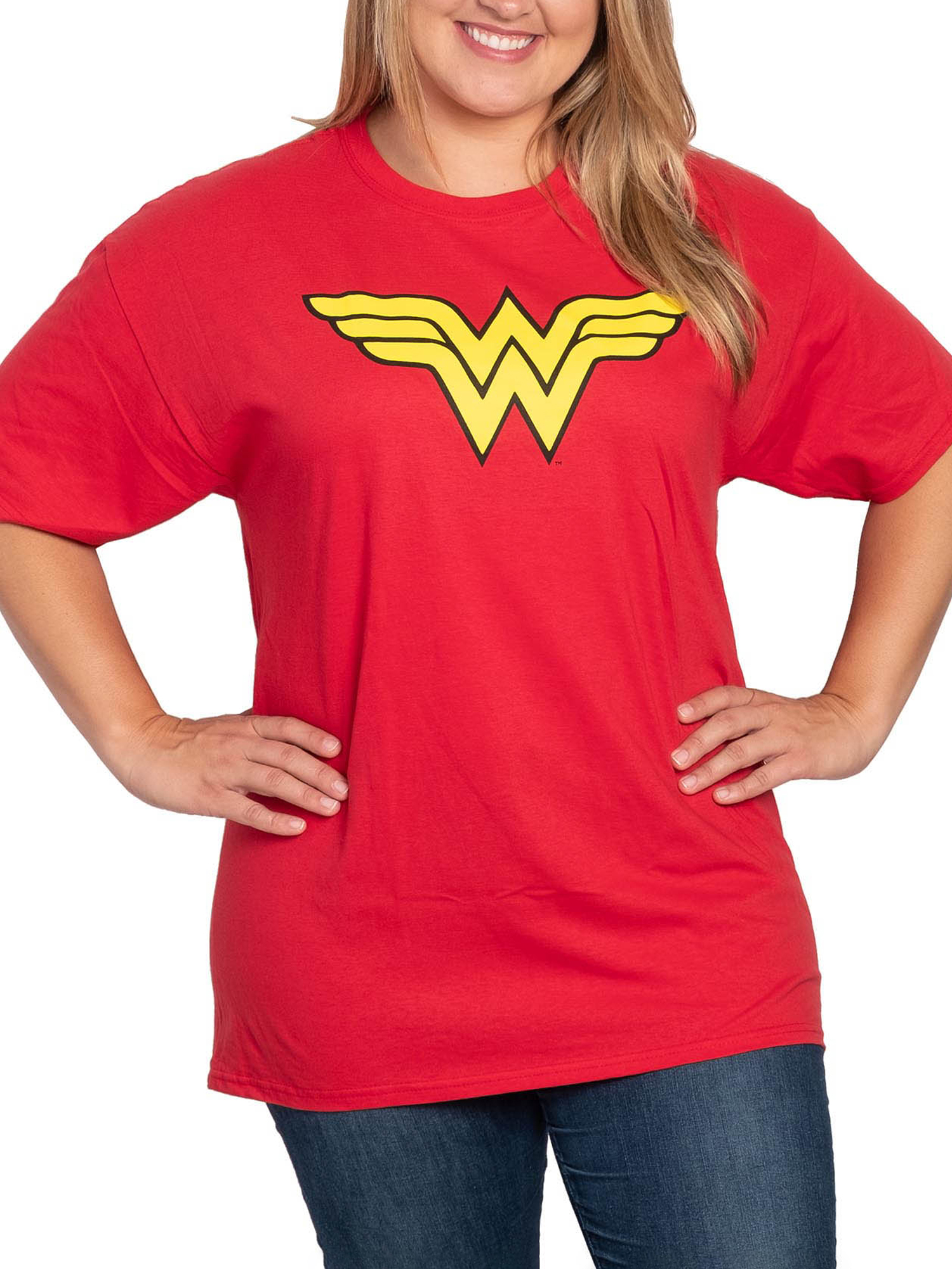 DC Comics Wonder Woman Short Sleeve T-Shirt Red (Women's Plus) - image 2 of 4
