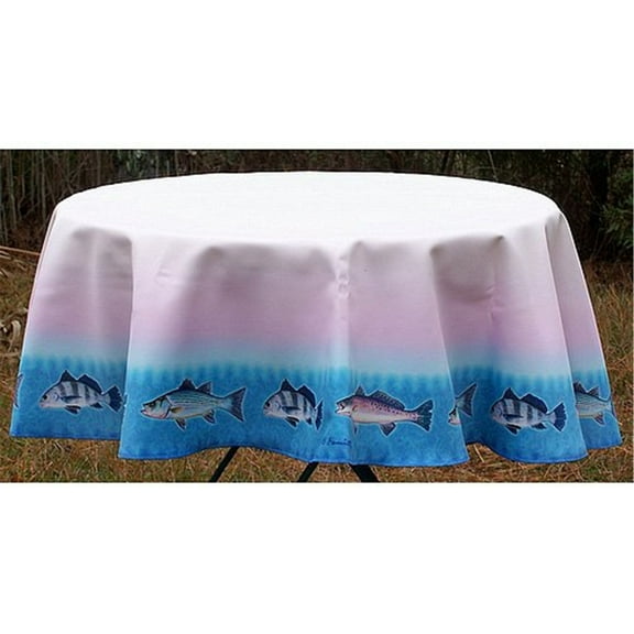 Betsy Drake TR007 58 in. Assorted Fish Round Table Cloth