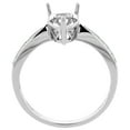 thumbnail image 2 of 14K White Gold Natural Pink Sapphire Ring Pear Shape 8x6 mm Diamond Accents, size 10, 2 of 3