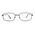 thumbnail image 3 of Mens Classic Narrow Rectangle Clear Lens Fashion Eyeglasses Black, 3 of 8