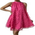 thumbnail image 1 of Women Evening Party Dress Butterfly Appliques Halter Neck Dress, 1 of 9
