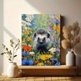 thumbnail image 6 of Hedgehog in Wildflowers Oil Painting Canvas Print, Cute Decor for Living Room Bedroom Dining Room Kitchen Hallway Office, 6 of 8