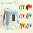 thumbnail image 4 of 6 Pack Plastic Stackable Stools, Linor 11.8 Inch Height Colorful Nesting Stools, Portable Backless Stool, Flexible Seating Chairs for School Home Office, 4 of 7