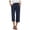 Blue*, variant on RUTAYY Women's Capri Pants Solid Color High Waist with Pocket Casual Everyday Wear Comfortable Breathable Elegant Holiday Trousers