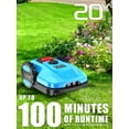 thumbnail image 3 of ACFARM 20V 4.0Ah Robotic Lawn Mower 1/4 Acre, APP Control with Schedule, Self-Charging, Bluetooth Wi-Fi Connect, Cut to Edge, 3 of 9