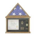thumbnail image 5 of Flash Furniture Flag and Certificate Display Case, Solid Pine Wood Flag Shadow Box Fits 3x5 Folded Flag, Weathered Wood Finish, 5 of 9
