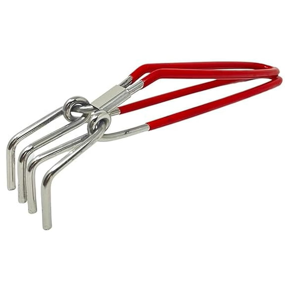 Stainless Steel Red Vinyl Coated Pakkad/Wire Tong/Kitchen Tong
