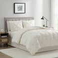 thumbnail image 2 of Bourina Comforter Set, 3-Piece, Queen, Pleated Wrinkle-Resistant Microfiber Bedding, Ivory, All-Season, 2 of 5