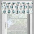 thumbnail image 2 of Ambesonne Tattoo Window Valance, Aquarelle Compass Travel, 54" X 12", Blue Black Yellow, 2 of 5