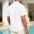thumbnail image 2 of MDUKONU Haut pour Homme Coupe Régulière Coupe Régulière Chemise Classique Anti-Rétrécissement Blanc TG, 2 of 6