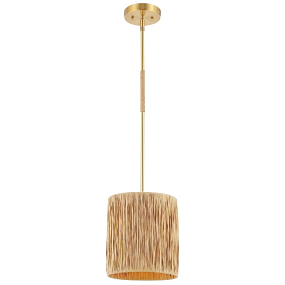 SAFAVIEH Saija Natural Paper Pendant Light with Natural Paper Shade
