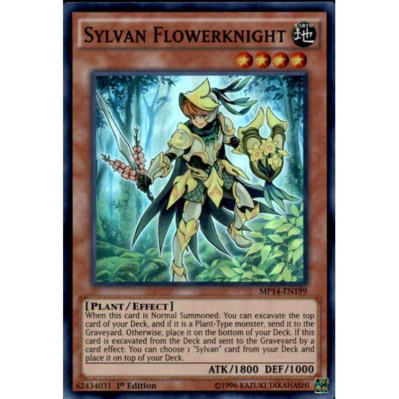 YuGiOh 2014 Mega Tin Super Rare Sylvan Flowerknight MP14-EN199