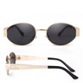 2024 DREAMFIRE Sunglasses for Women Retro Metal Oval Men Luxury Brand