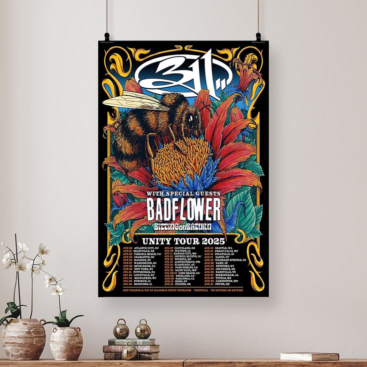 We Can! Posters 3 未使用品 HOT 311 Band Unity Tour 2025 Poster Bad Flower wall decor poster