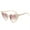 Beige Frame, Brown Lens, variant on Magik Women Lovely Heart Shape Sunglasses Halloween Cat Eye Retro Sun Glasses UV400