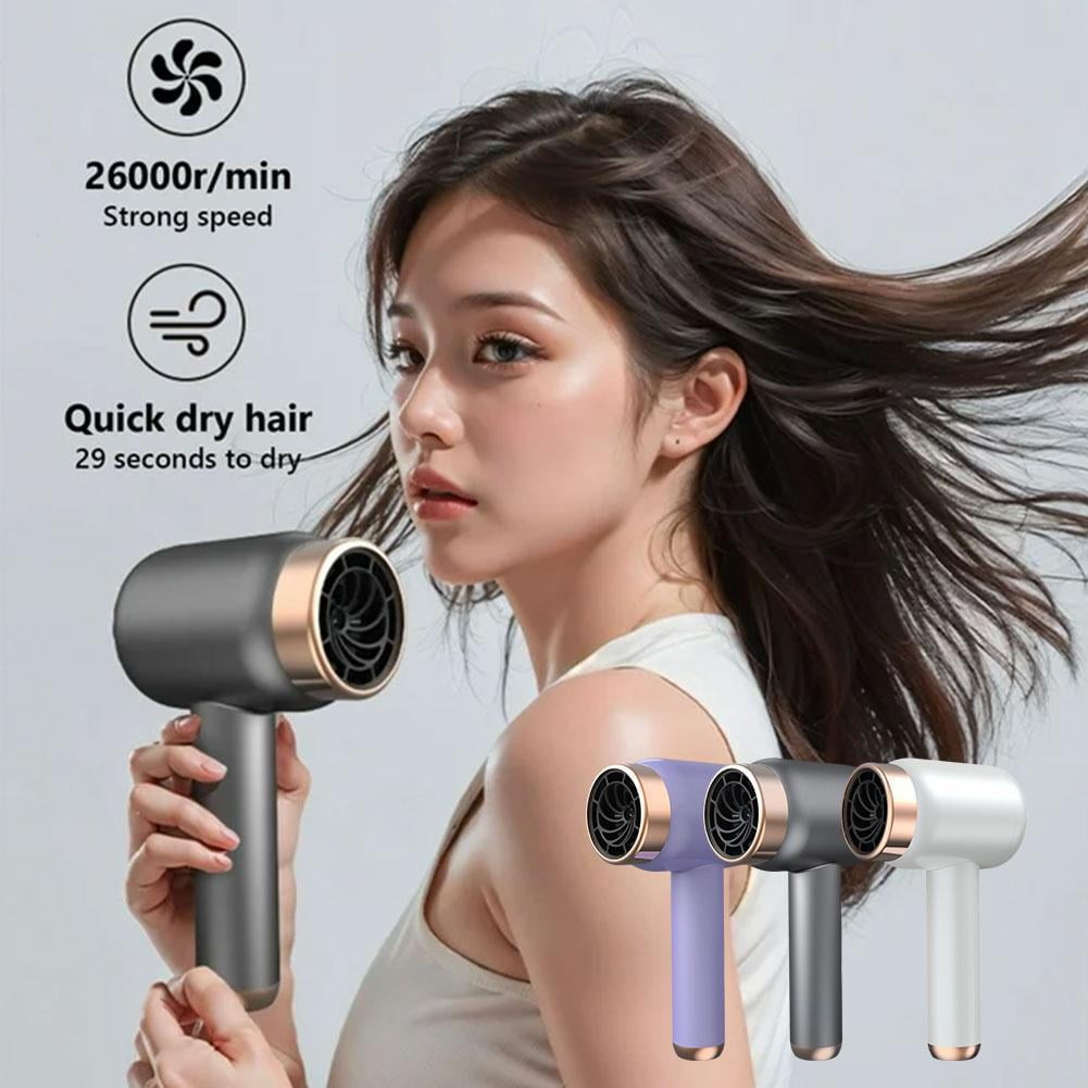 Portable Cordless Hair Dryer, 2600mAh, 500W, Hot & Cold, USB Rechargeable, Travel