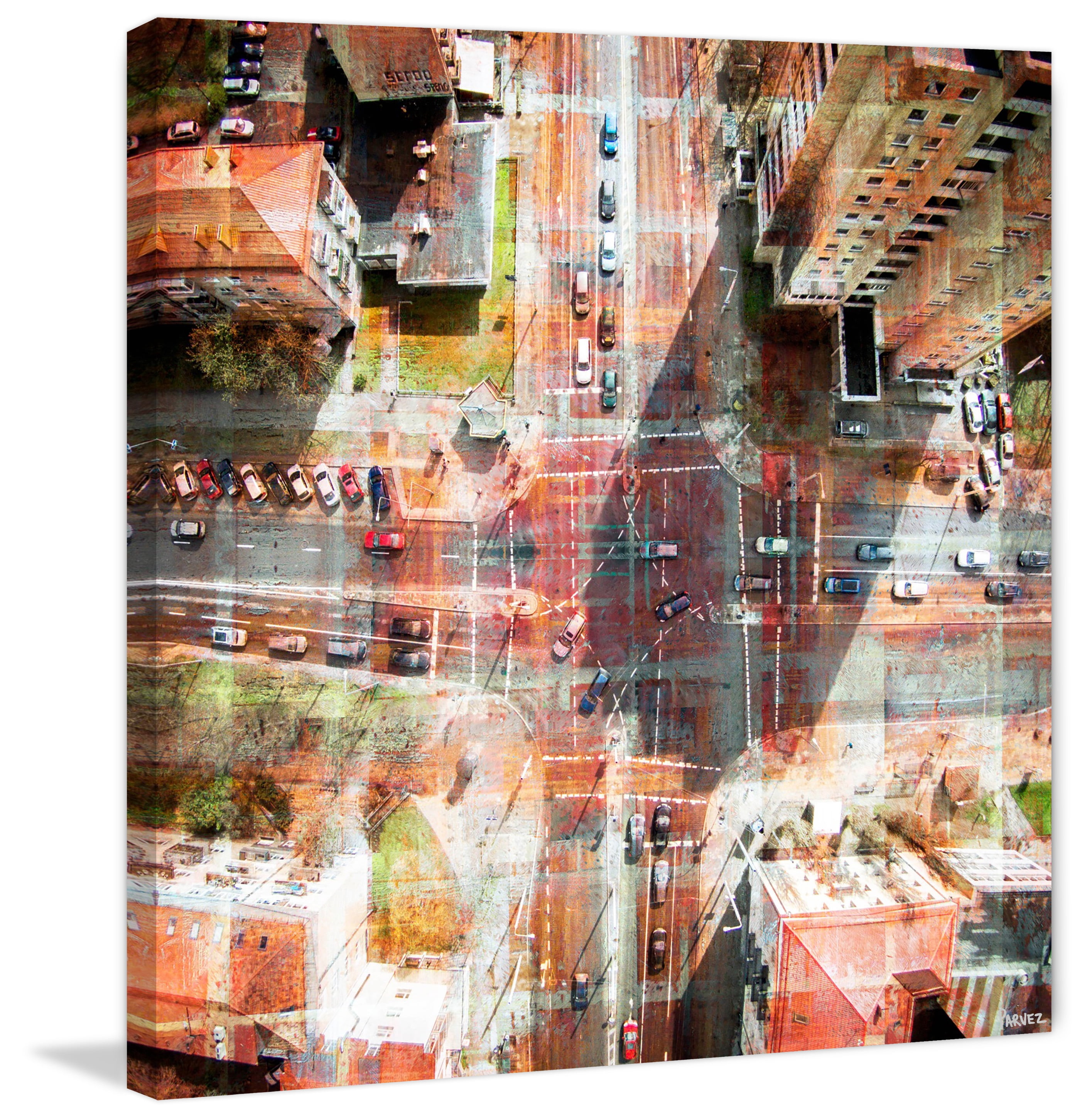 "Busy Intersection" Painting Print on Wrapped Canvas