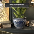 thumbnail image 5 of Red Lantern 16" Ladies Blue & White Porcelain Fishbowl Planter, 5 of 6