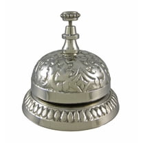 Ornate Nickel Plated Cast Iron Hotel Bell Desk