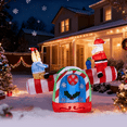 thumbnail image 3 of UBesGoo Christmas Inflatables Outdoor Decor Santa Claus and the Elk Holidays Decoration with LED Lights,4.7FT, 3 of 9