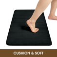 thumbnail image 2 of CPDD Black Memory Foam Bathroom Rug Set 3 Piece Non Slip Extra Absorbent Shaggy Bathroom Mats and Rugs Sets, Soft & Dry Bath Mat Sets for Bathroom Washable Carpets Set Black 3 Pieces Set, 2 of 8