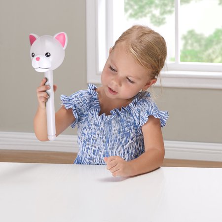 Spark Gray Cat Stick Puppet
