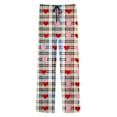 thumbnail image 4 of Talentlend Men's Valentine's Day Pajamas Casual Loose Lightweight Pants Plaid Lounge Sleepwear Trousers with Pockets, 4 of 7