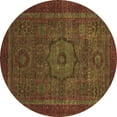 thumbnail image 1 of Ahgly Company Indoor Round Abstract Brown Modern Area Rugs, 6' Round, 1 of 4
