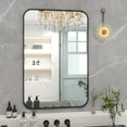 thumbnail image 4 of GLSLAND Bathroom Mirror for Wall 20" x 28" Hanging Mirrors with Rectangle Rounded Corners for Modern Bathroom, Bedroom, Living Room, Black, 4 of 7